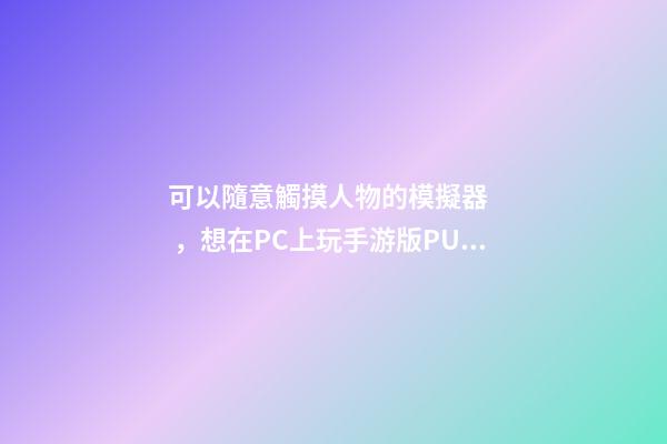 可以隨意觸摸人物的模擬器，想在PC上玩手游版PUBG-第1張-觀點-玄機派